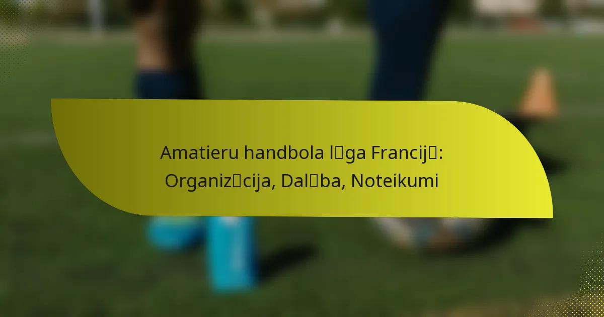 Amatieru handbola līga Francijā: Organizācija, Dalība, Noteikumi