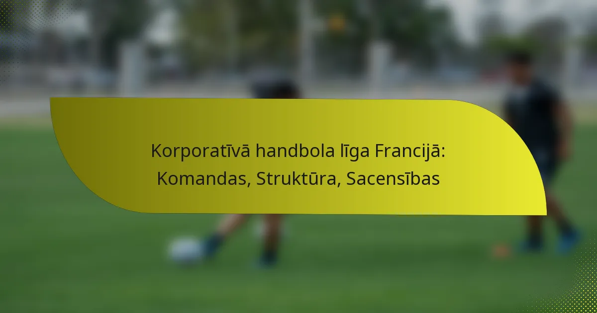 Korporatīvā handbola līga Francijā: Komandas, Struktūra, Sacensības