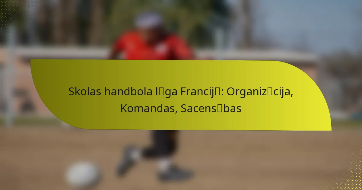 Skolas handbola līga Francijā: Organizācija, Komandas, Sacensības
