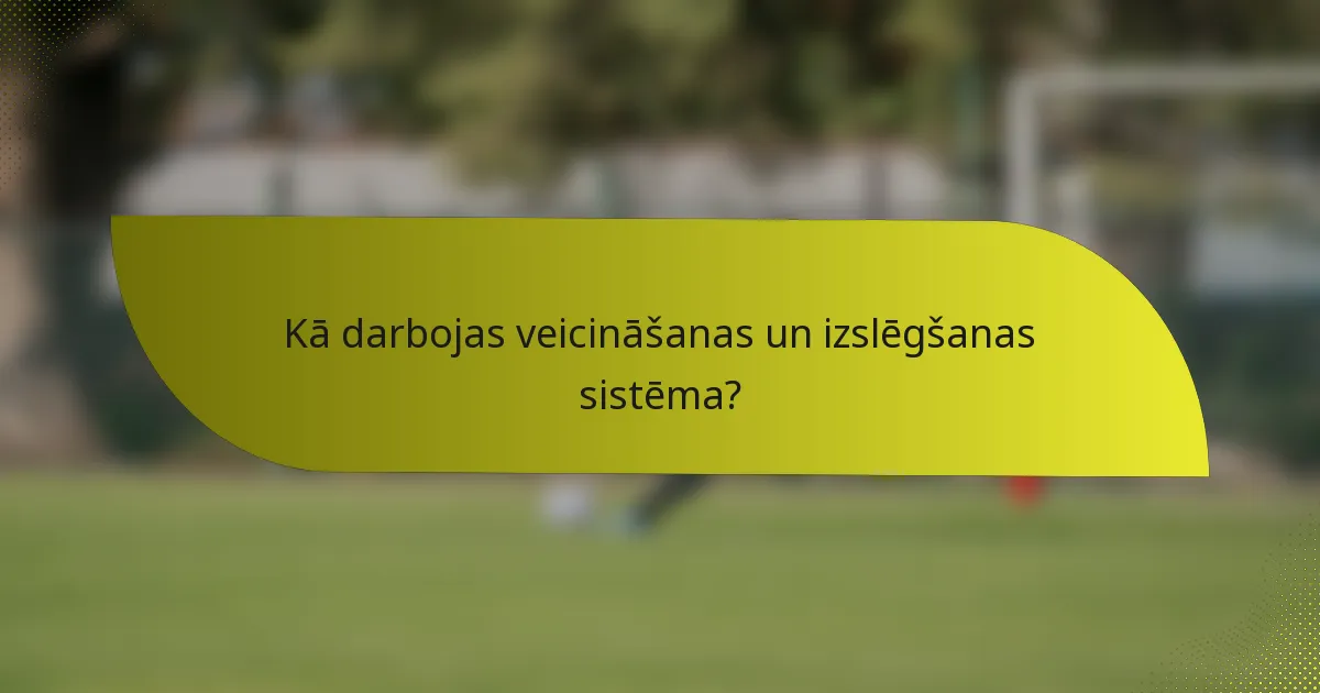 Kā darbojas veicināšanas un izslēgšanas sistēma?